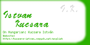 istvan kucsara business card
