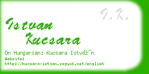 istvan kucsara business card